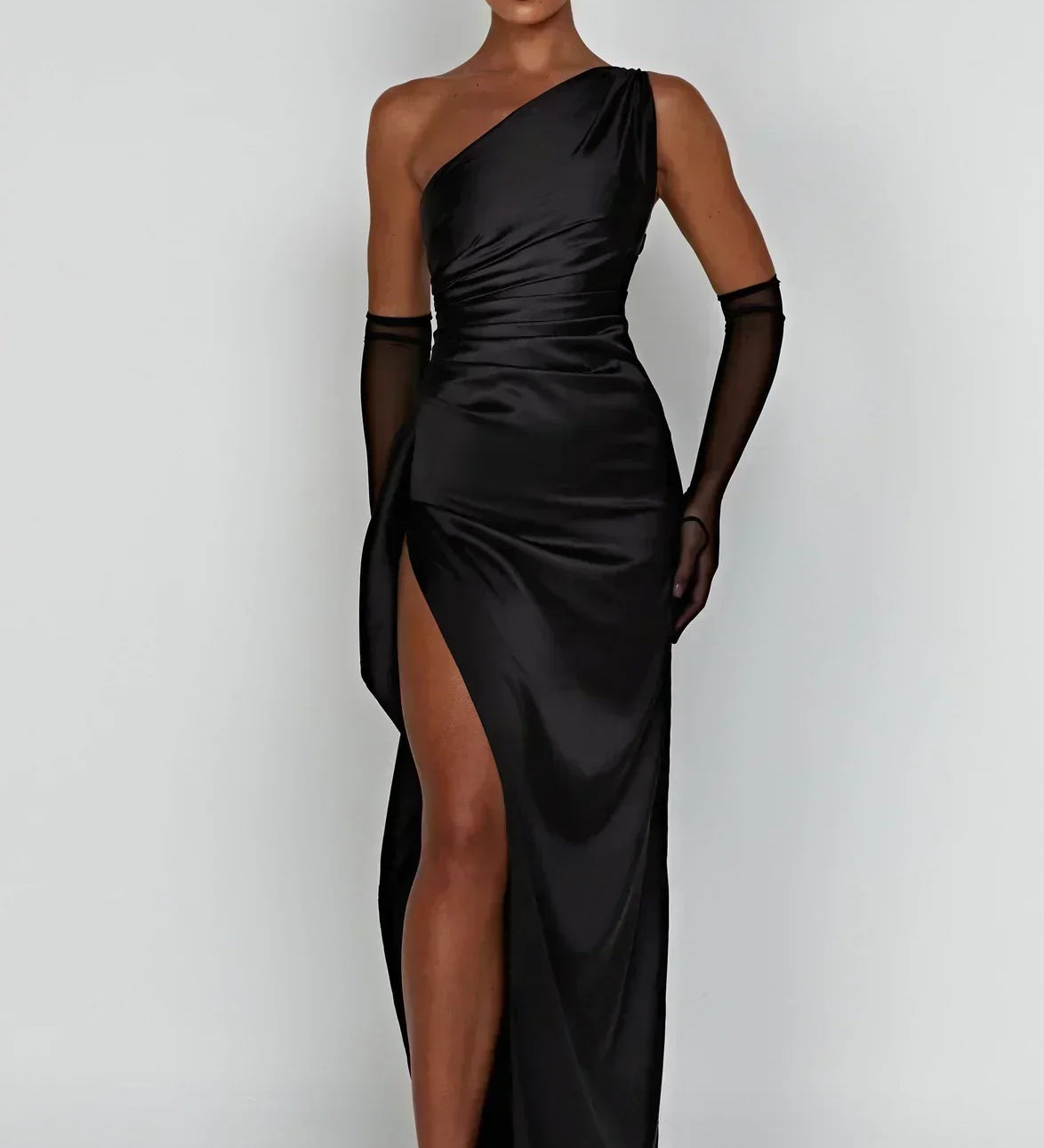 Graceful Satin Maxi Dress