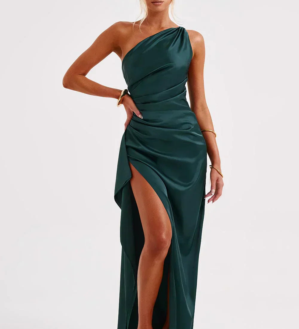 Graceful Satin Maxi Dress