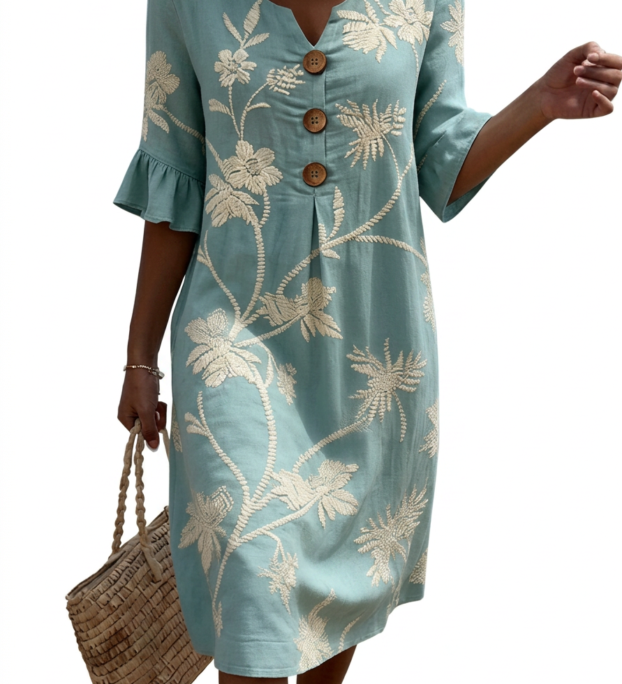 Aurélie - Women's Casual Dress with Floral Pattern.