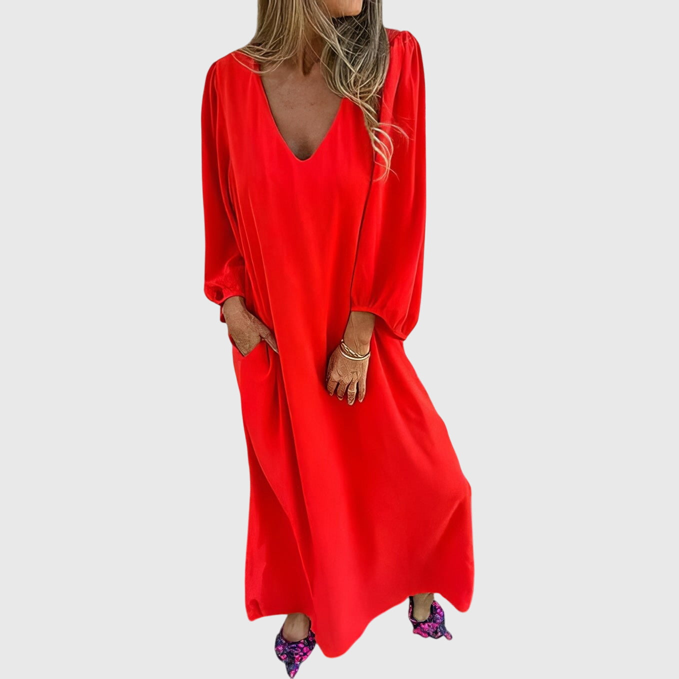 Carol | Long Boho Dress with Pockets