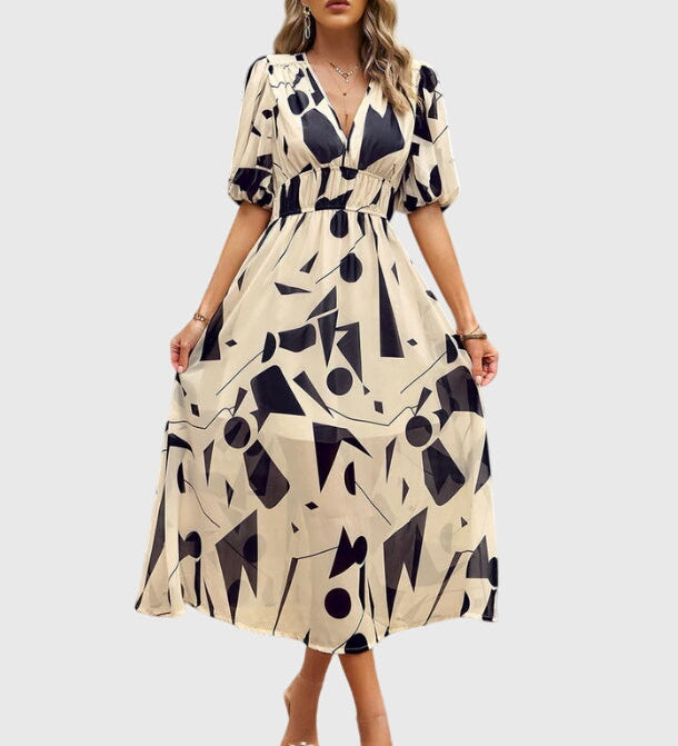 Merlin | Flattering Floral Midi Dress