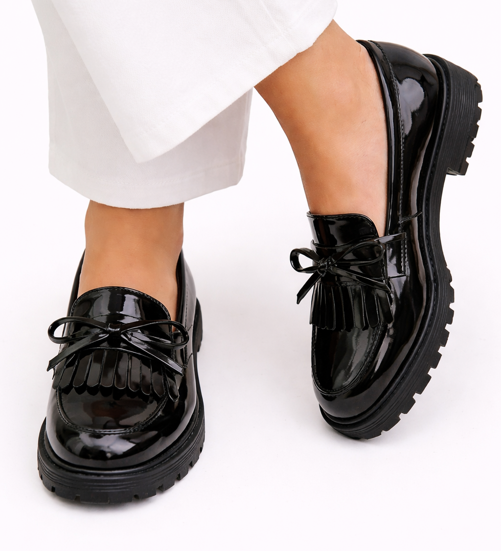 Cailie - Bow-Embellished Fringe Shoes