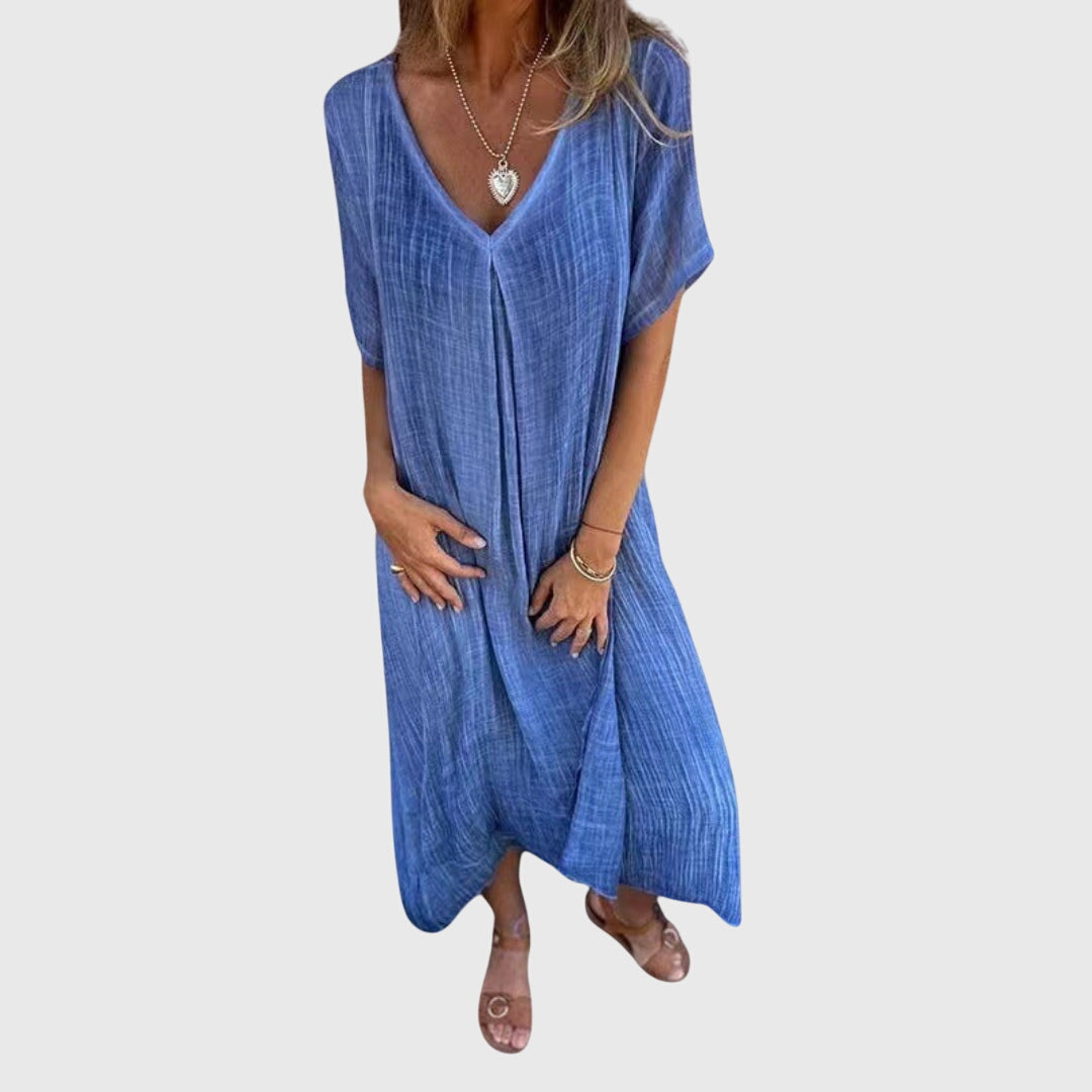 Fiona | Light and Elegant V-Neck Dress