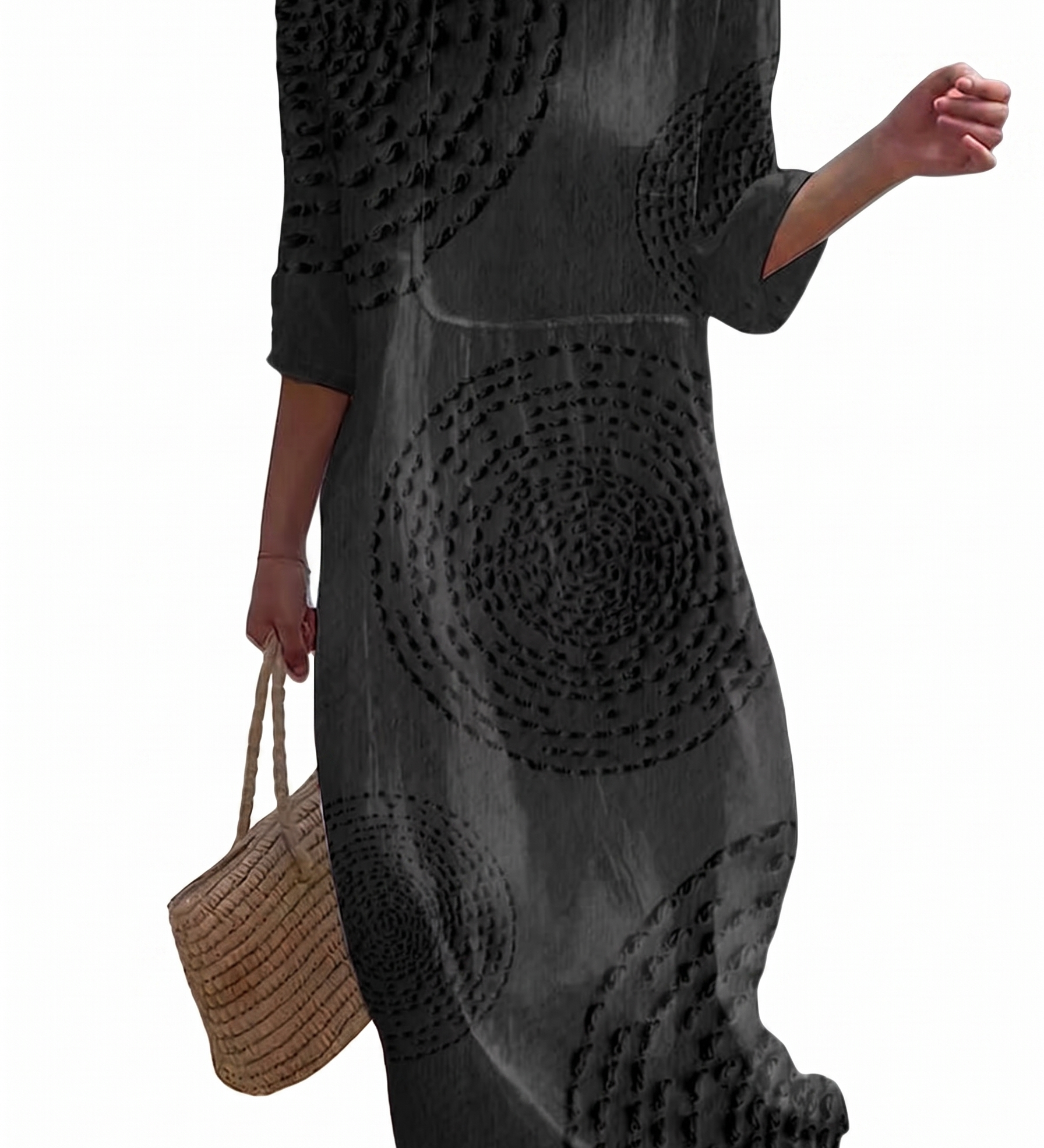 Clémence - Casual dress for women with embroidery.