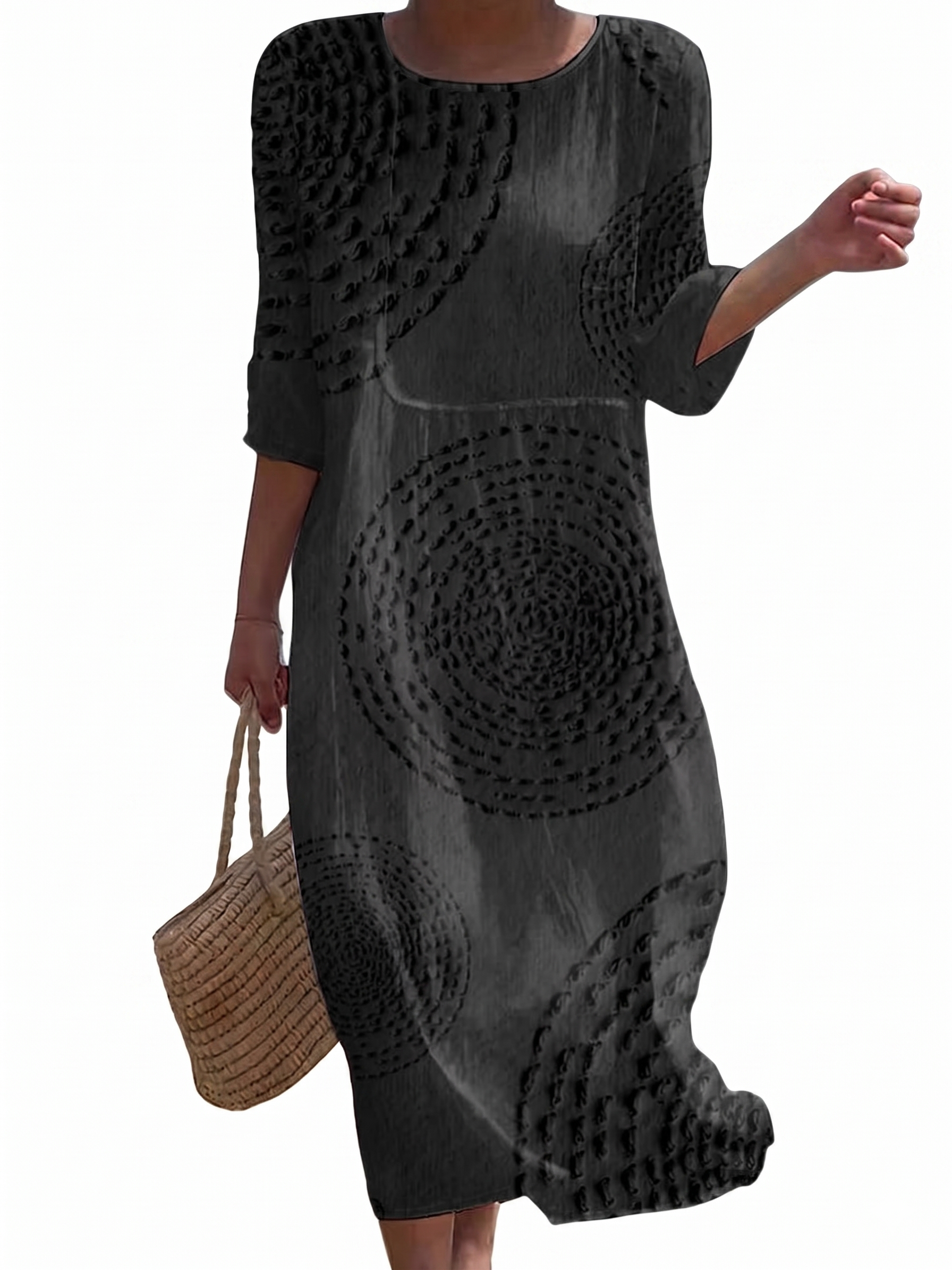 Clémence - Casual dress for women with embroidery.