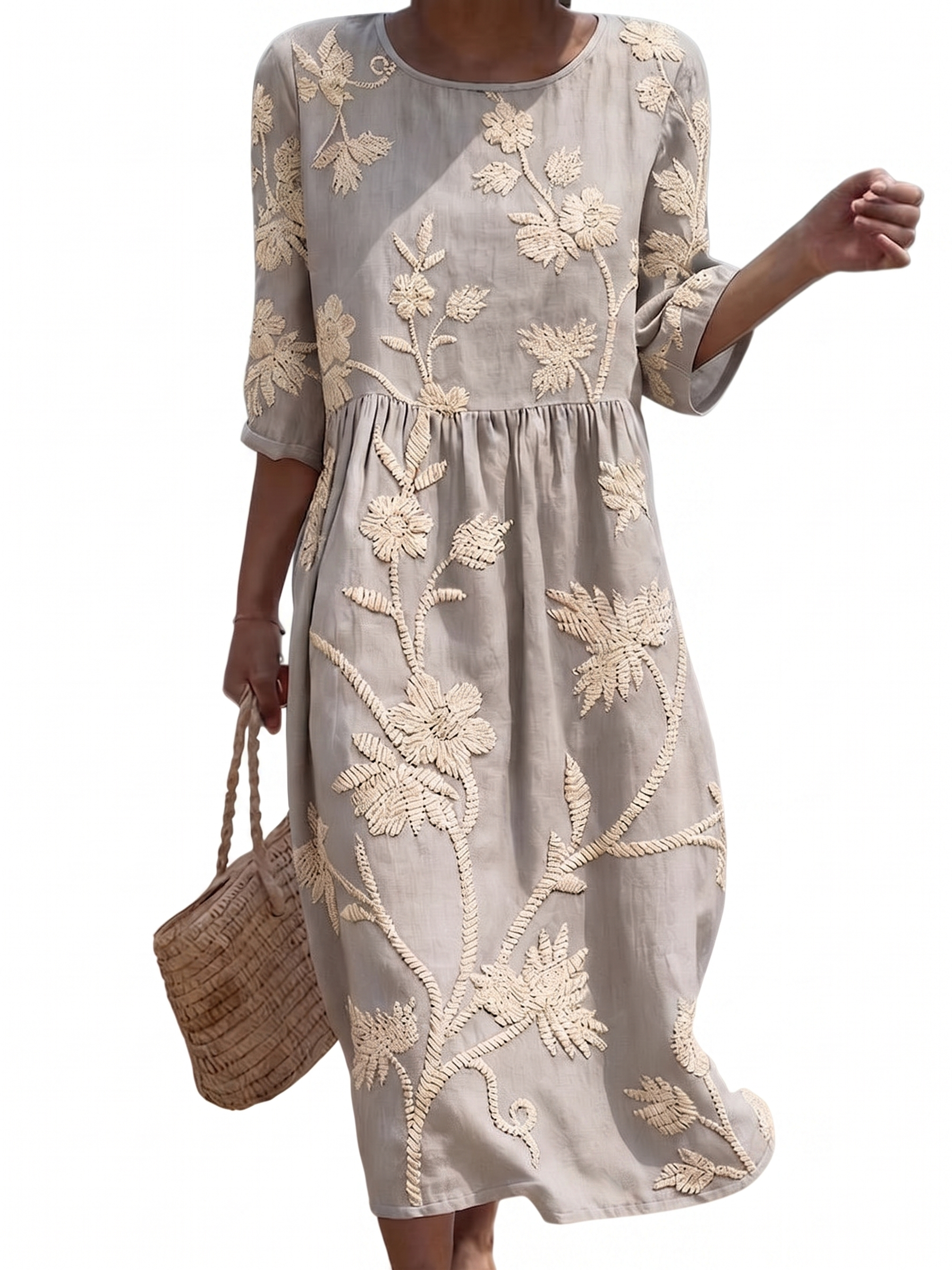 Coralie - Casual women's dress with floral pattern.
