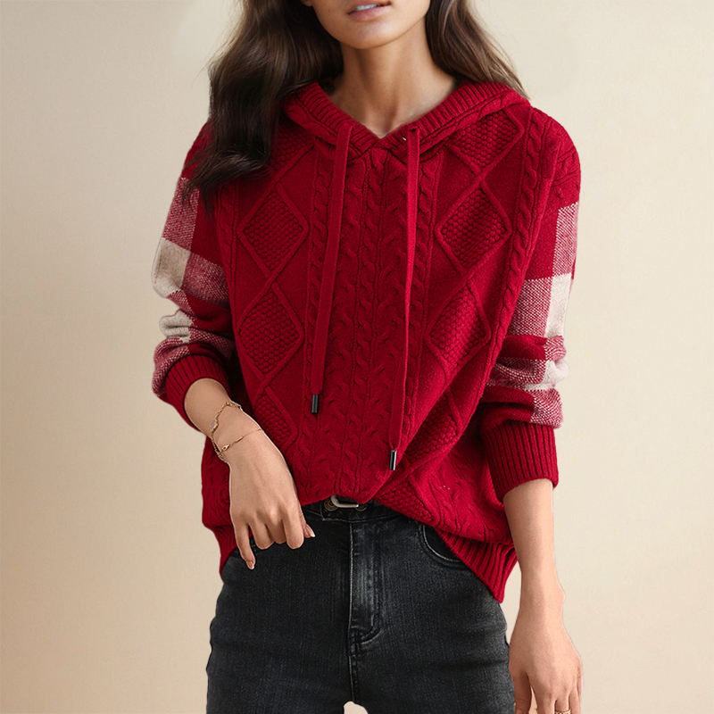 Julie | Cozy Cable Knit Hoodie