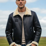 Dorian™ | L’Aviateur: Leather Jacket Featuring Luxurious Fur Accents
