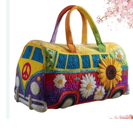 Sunflowvana quilted weekend bag by Ellie Dublin