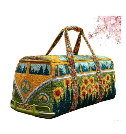 Goldenvana quilted weekend bag by Ellie Dublin