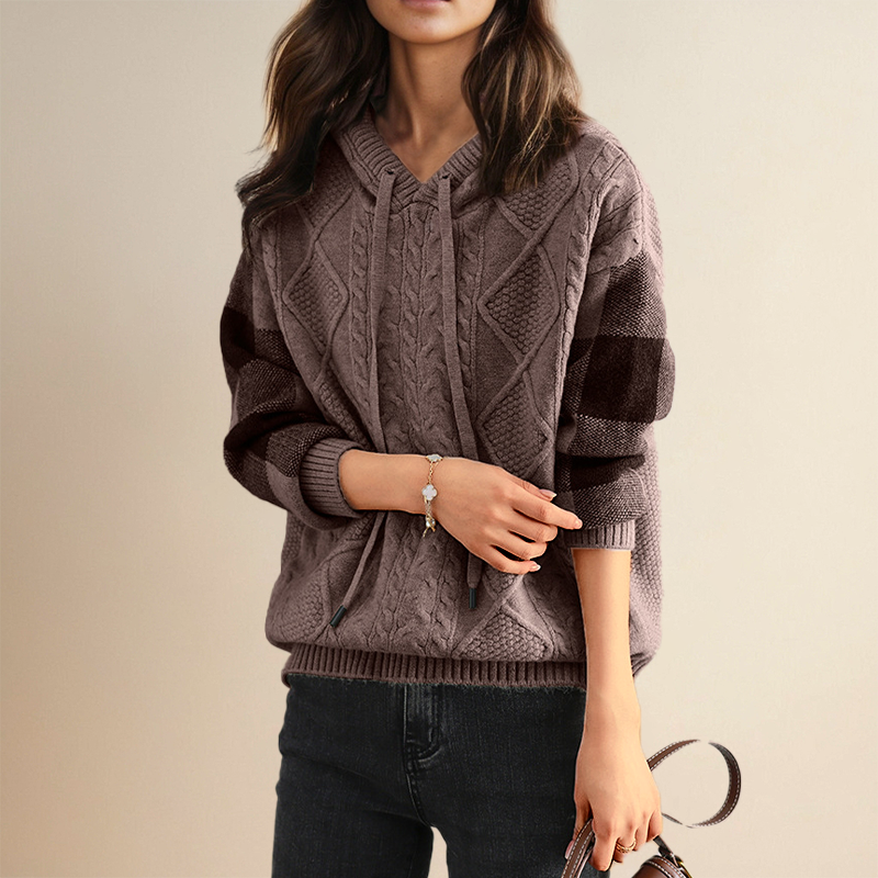 Julie | Cozy Cable Knit Hoodie