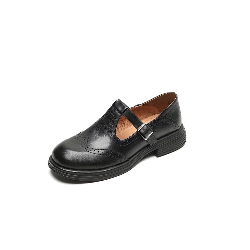 Elise | Classic Leather Mary Jane Shoes