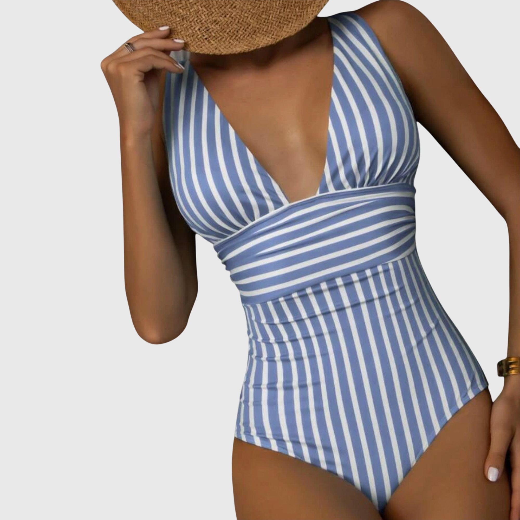 Sidonie | Supportive Striped One-Piece Swimsuit