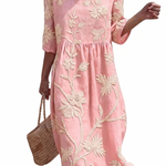 Eléonore - Casual Women's Dress with Floral Patterns.