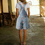 Eugénie | Vintage Washed Floral Denim Jumpsuit – view 3