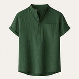 The Paddington Men’s Breathable Cotton Linen Henley Shirt