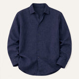 The Kensington Men’s Lightweight Loose Fit Linen Button-Up Shirt
