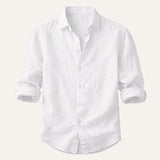 The Pinecrest Fall Men’s Casual Lightweight Linen Blend Button Down Shirt