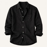 The Knightsbridge Men’s Lightweight Stand Collar Cotton Linen Shirt