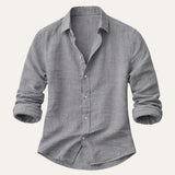 The Timbercrest Hill Men’s Cotton Linen Soft Beach Shirt