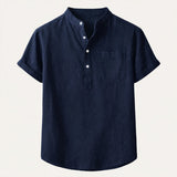 The Hyde Park Men’s Casual Summer Basic Shirt with Chest Pocket