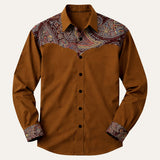 The Briarstone Park Men’s Two Tone Patchwork Western Lightweight Denim Shirt