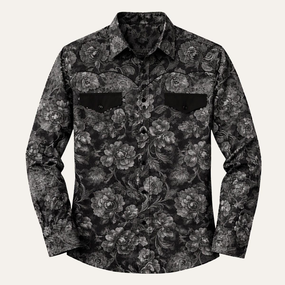The Huntley Men’s Two Tone Patchwork Western Soft Denim Shirt