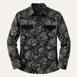 The Huntley Men’s Two Tone Patchwork Western Soft Denim Shirt