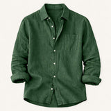 The Knightsbridge Men’s Lightweight Stand Collar Cotton Linen Shirt