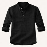 The Ridgebrook Park Men's Breathable Linen Summer Casual Button-Up Shirt
