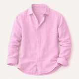 The Carlisle Men’s Breathable Relaxed Fit Cotton Linen Shirt