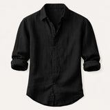 The Pinecrest Fall Men’s Casual Lightweight Linen Blend Button Down Shirt