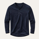 The Meadowcrest Hill Men’s Breathable Cotton Blend Henley Shirt
