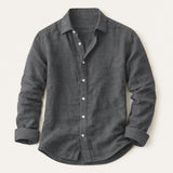 The Carlisle Men’s Breathable Relaxed Fit Cotton Linen Shirt