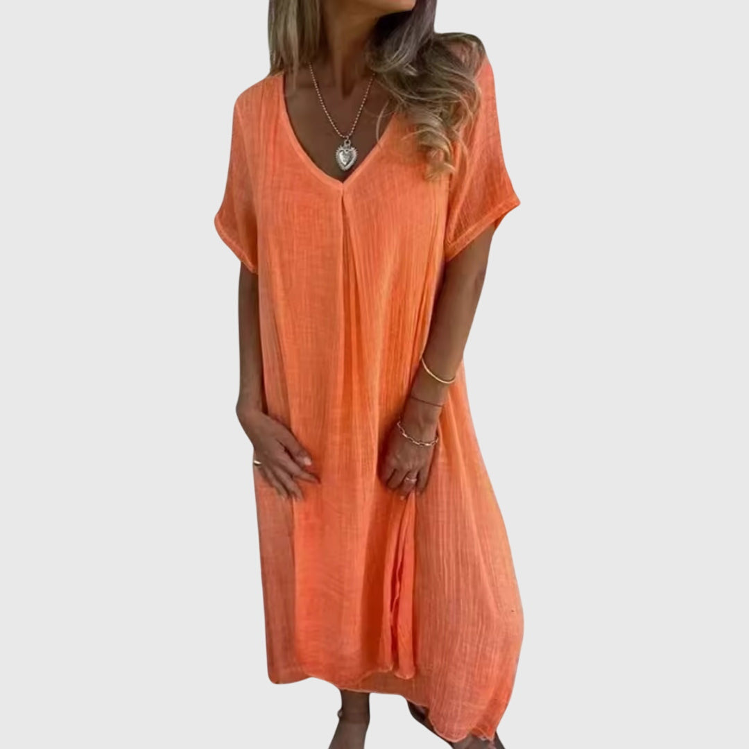 Fiona | Light and Elegant V-Neck Dress