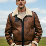 Dorian™ | L’Aviateur: Leather Jacket Featuring Luxurious Fur Accents