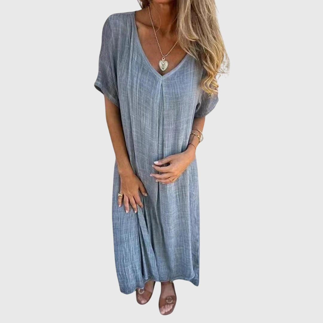 Fiona | Light and Elegant V-Neck Dress