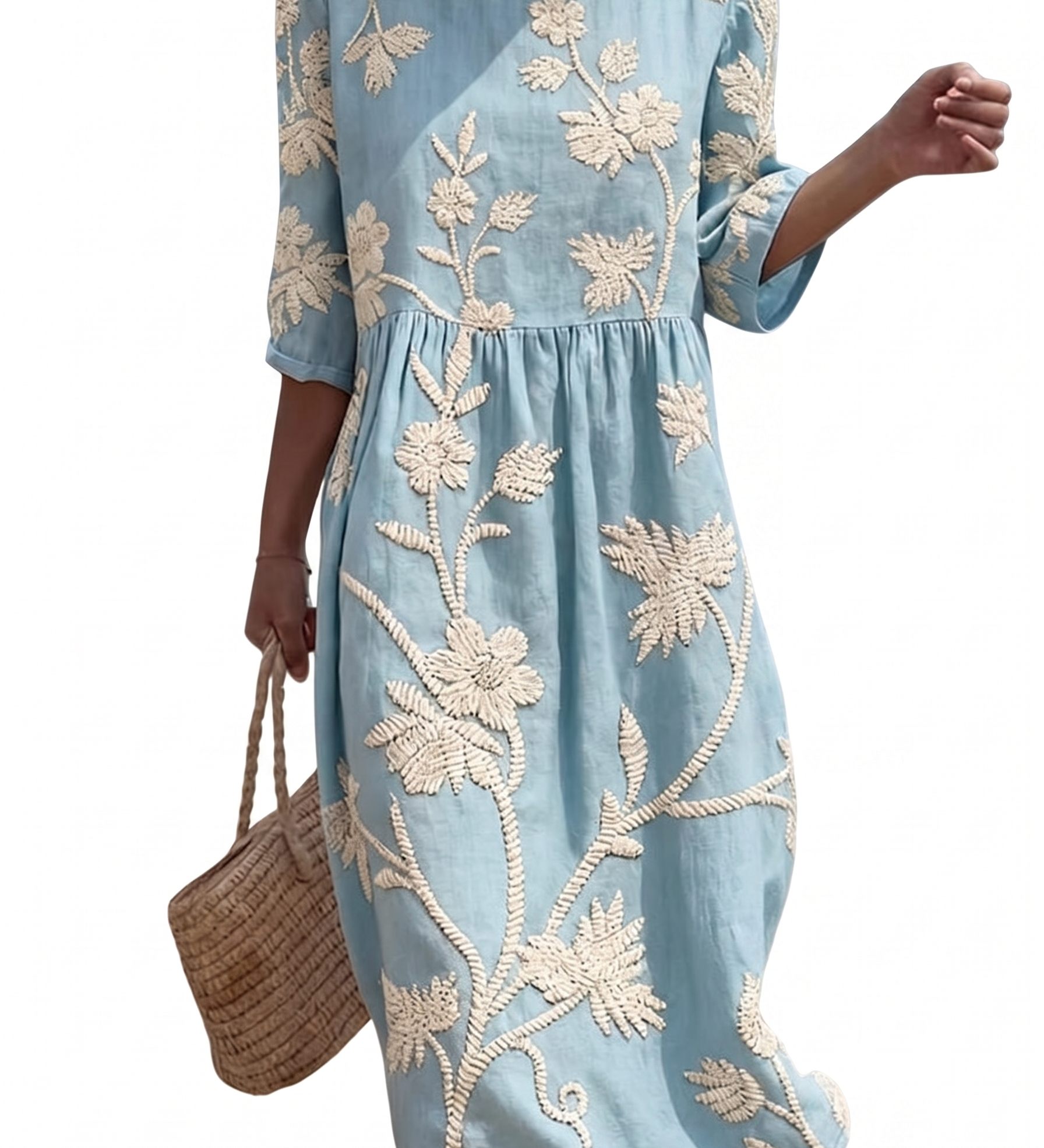 Héloïse - Casual Floral Print Women's Dress.