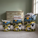 Shila lamb meadow quilted laundry basket by Ellie Dublin, view 2