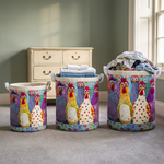 Macy cluck couture quilted laundry basket by Ellie Dublin, view 2