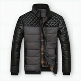 Félix™ | Dual Material Leather and Fabric Jacket