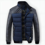 Félix™ | Dual Material Leather and Fabric Jacket