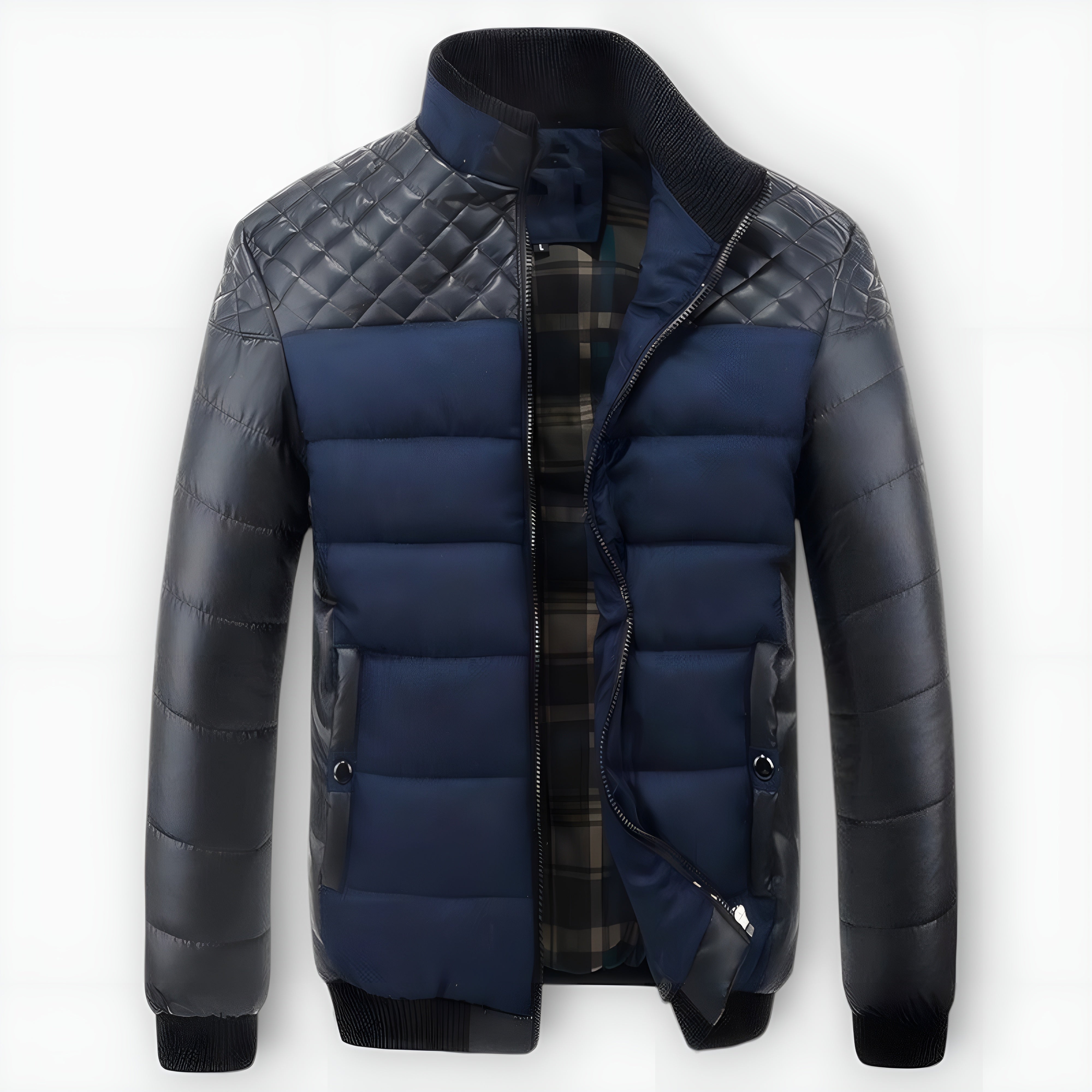 Félix™ | Dual Material Leather and Fabric Jacket