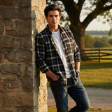 The Glenhurst Men’s Loose Fit Casual Retro Plaid Shirt