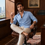 The Stratford Men’s Breathable Striped Wrinkle Resistant Shirt