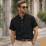 The Hyde Park Men’s Casual Summer Basic Shirt with Chest Pocket