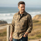 The Timbercrest Ridge Men’s Lightweight Checkered Cotton Shirt Jacket