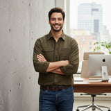 The Highwood Men’s Cotton Washed Canvas Shirt Jacket