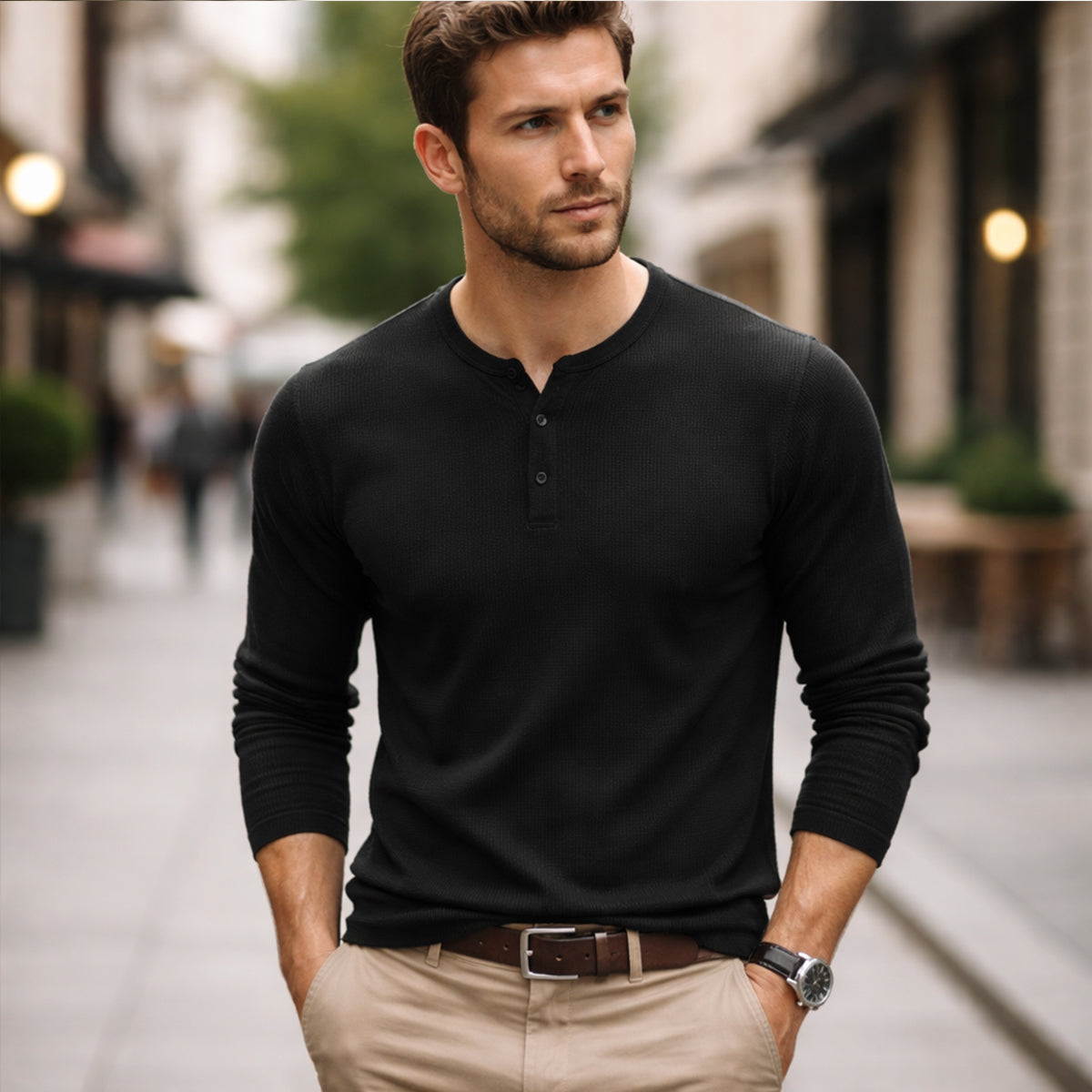 The Meadowwood Ridge Men’s Textured Stripe Button Down Retro Shirt