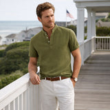 The Glencrest Ridge Men's Soft Linen Summer Casual Button-Up Shirt